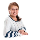 Retrato de una mujer mayor feliz foto de archivo libre de regalías Retrato de una mujer mayor feliz foto de archivo libre de regalías