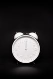 Retro Alarm clock isolated on black background. Copy space royalty free stock photo Retro Alarm clock isolated on black background. Copy space royalty free stock photo