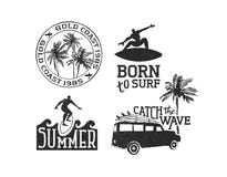 Retro brandingscitaten die voor de zomertijd worden geplaatst genieten van Stock Foto's Retro brandingscitaten die voor de zomertijd worden geplaatst genieten van Stock Foto's