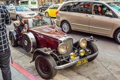 Retro car parked in hollywood boulevard street. Los angeles california Stock Photography Retro car parked in hollywood boulevard street. Los angeles california Stock Photography