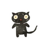 Retro Cartoon Black Cat Stock Photography
