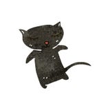 Retro Cartoon Black Cat Royalty Free Stock Photography
