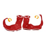 Retro Cartoon Christmas Elf Shoes Royalty Free Stock Images