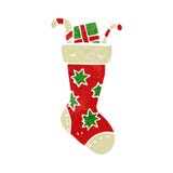 Retro Cartoon Christmas Stockings Stock Images Retro Cartoon Christmas Stockings Stock Images