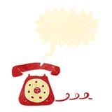 Retro Cartoon Ringing Telephone Stock Image