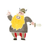 Retro Cartoon Viking Stock Images