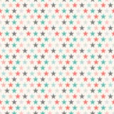 Retro Colorful Star Seamless Pattern. Vector Royalty Free Stock Photos