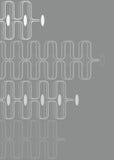 Retro curve bianche su grey illustrazione di stock Retro curve bianche su grey illustrazione di stock