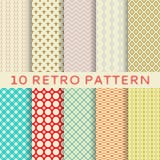 Retro Different Vector Seamless Patterns (tiling). Royalty Free Stock Images Retro Different Vector Seamless Patterns (tiling). Royalty Free Stock Images