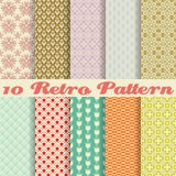 Retro Different Vector Seamless Patterns (tiling). Stock Photography Retro Different Vector Seamless Patterns (tiling). Stock Photography