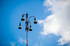 Urban light against blue sky Royalty Free Stock Photos Urban light against blue sky Royalty Free Stock Photos