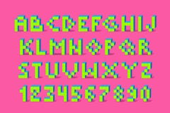 Retro fonte del video gioco del pixel retro fonte di alfabeto di 80 s royalty illustrazione gratis Retro fonte del video gioco del pixel retro fonte di alfabeto di 80 s royalty illustrazione gratis
