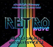 retro fonte di alfabeto di 80 s Vettore d'annata 80 s, 90 s di alfabeto dell'arcobaleno illustrazione di stock retro fonte di alfabeto di 80 s Vettore d'annata 80 s, 90 s di alfabeto dell'arcobaleno illustrazione di stock