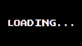Retro Glitchy 8-Bit Loading Screen Stock Video - Video of electronic,  display: 184235413
