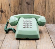 Retro grön telefon arkivbilder Retro grön telefon arkivbilder