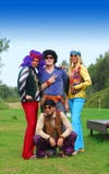 Retro Hippie Party Group Stock Photos Retro Hippie Party Group Stock Photos
