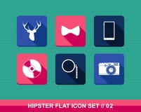Retro hipsters style flat icons set. vector illustration Retro hipsters style flat icons set. vector illustration