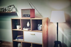 Retro Interior With Vintage Radio Royalty Free Stock Image