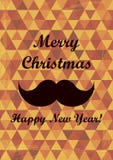 Retro Merry Christmas and New Years Card. Vintage. Style. Christmas hipster poster for party or greeting card. Vector illustration royalty free illustration Retro Merry Christmas and New Years Card. Vintage. Style. Christmas hipster poster for party or greeting card. Vector illustration royalty free illustration