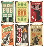 Retro metal signs set royalty free illustration Retro metal signs set royalty free illustration