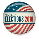 Retro Midterm Elections Vote or Election Pin Button / Badge royalty free illustration Retro Midterm Elections Vote or Election Pin Button / Badge royalty free illustration