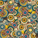 Retro modello del fondo del fiore senza cuciture nel vettore royalty illustrazione gratis Retro modello del fondo del fiore senza cuciture nel vettore royalty illustrazione gratis
