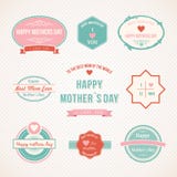Retro Mothers Day label set design Royalty Free Stock Photos Retro Mothers Day label set design Royalty Free Stock Photos