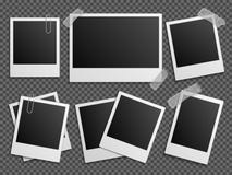 Retro photo polaroid frames vector set for family album