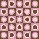 Retro Pink And Brown Circles And Squares Collage Stock Images