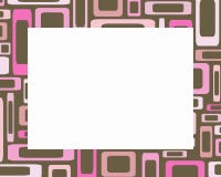 Retro Pink And Brown Rectangles Frame Royalty Free Stock Photos