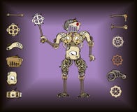 Retro robot parts royalty free illustration Retro robot parts royalty free illustration