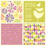 Retro Spring designs and seamless patterns Royalty Free Stock Photo Retro Spring designs and seamless patterns Royalty Free Stock Photo