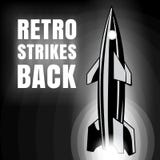 Retro stakingen achter Raketlancering en tekst De vectorstijl van de beeld retro zwart-witte film royalty-vrije illustratie Retro stakingen achter Raketlancering en tekst De vectorstijl van de beeld retro zwart-witte film royalty-vrije illustratie