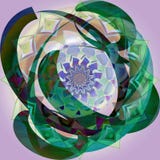 RETRO STIJL INDISCHE BLOEM MANDALA MET CIRKELS ROND, IN DONKERGROEN, BLOEM IN DE RUG IN PASTELKLEUREN stock foto RETRO STIJL INDISCHE BLOEM MANDALA MET CIRKELS ROND, IN DONKERGROEN, BLOEM IN DE RUG IN PASTELKLEUREN stock foto