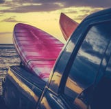 Retro Surf Boards In Truck