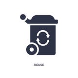 reuse ikona na białym tle Prosta element ilustracja od ekologii pojęcia royalty ilustracja reuse ikona na białym tle Prosta element ilustracja od ekologii pojęcia royalty ilustracja