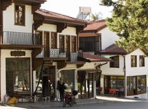 Revitalized торговый район в историческом центре города Elmali, Антальи, Турции 27-ое сентября 2018 стоковые изображения rf Revitalized торговый район в историческом центре города Elmali, Антальи, Турции 27-ое сентября 2018 стоковые изображения rf