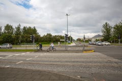 REYKJAVIK, ISLANDIA 25 DE JULIO: Calles 25, 2013 de la ciudad en Reykjavik, imagen de archivo REYKJAVIK, ISLANDIA 25 DE JULIO: Calles 25, 2013 de la ciudad en Reykjavik, imagen de archivo