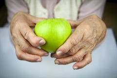 Rheumatoid Arthritis Hands And Fruits Royalty Free Stock Image