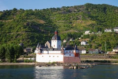Rhineland-Palatinate,View of pfalzgrafenstein castle nea royalty free stock photo Rhineland-Palatinate,View of pfalzgrafenstein castle nea royalty free stock photo