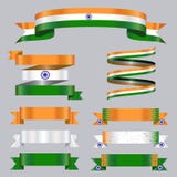 Ribbons collection India flag colors royalty free illustration Ribbons collection India flag colors royalty free illustration