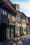 Ribe, Danimarca - 30 aprile 2017: Città Vecchia di Ribe fotografie stock Ribe, Danimarca - 30 aprile 2017: Città Vecchia di Ribe fotografie stock