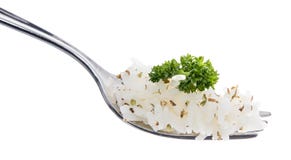 Rice On A Fork Royalty Free Stock Photos Rice On A Fork Royalty Free Stock Photos