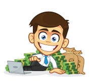 Rich Businessman Lie Around Cash libre illustration Rich Businessman Lie Around Cash libre illustration