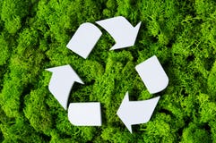 Ricicli il simbolo di eco fotografia stock libera da diritti Ricicli il simbolo di eco fotografia stock libera da diritti