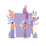 Ricicli la piccola gente che getta i rifiuti plactic royalty illustrazione gratis Ricicli la piccola gente che getta i rifiuti plactic royalty illustrazione gratis