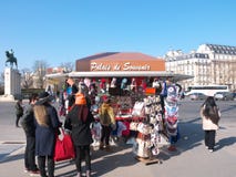 Ricordo Kiosk Palais de Chaillot Parigi Francia immagini stock Ricordo Kiosk Palais de Chaillot Parigi Francia immagini stock