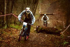 Rider On A Mountain Bike Stock Photos Rider On A Mountain Bike Stock Photos