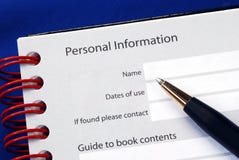 Riempia le informazioni personali fotografia stock libera da diritti Riempia le informazioni personali fotografia stock libera da diritti