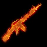 Rifle ardiendo m16 Foto de archivo Rifle ardiendo m16 Foto de archivo